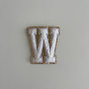 Varsity Glitter Patch - White