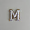 Varsity Glitter Patch - White