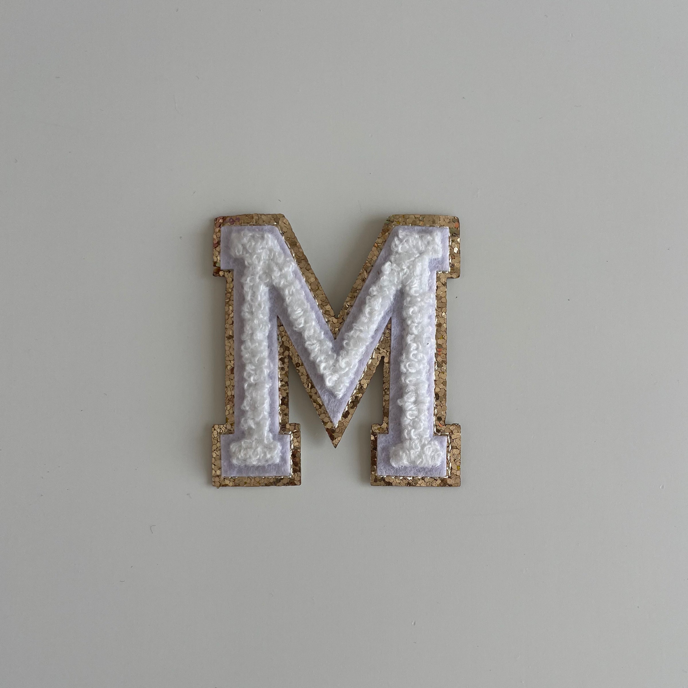 Varsity Glitter Patch - White