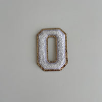 Varsity Glitter Patch - White