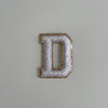 Varsity Glitter Patch - White