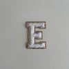 Varsity Glitter Patch - White