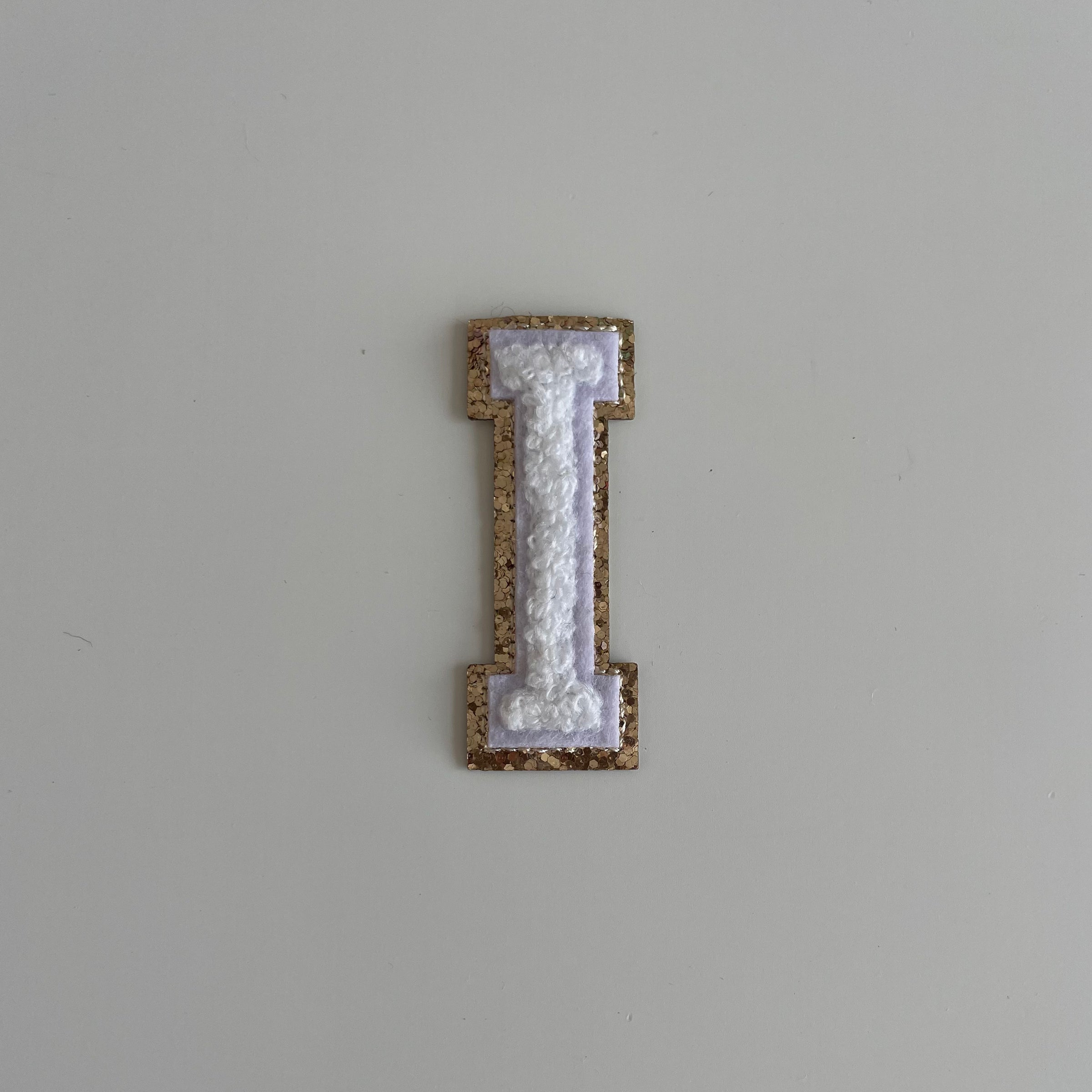 Varsity Glitter Patch - White