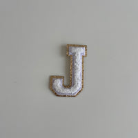Varsity Glitter Patch - White