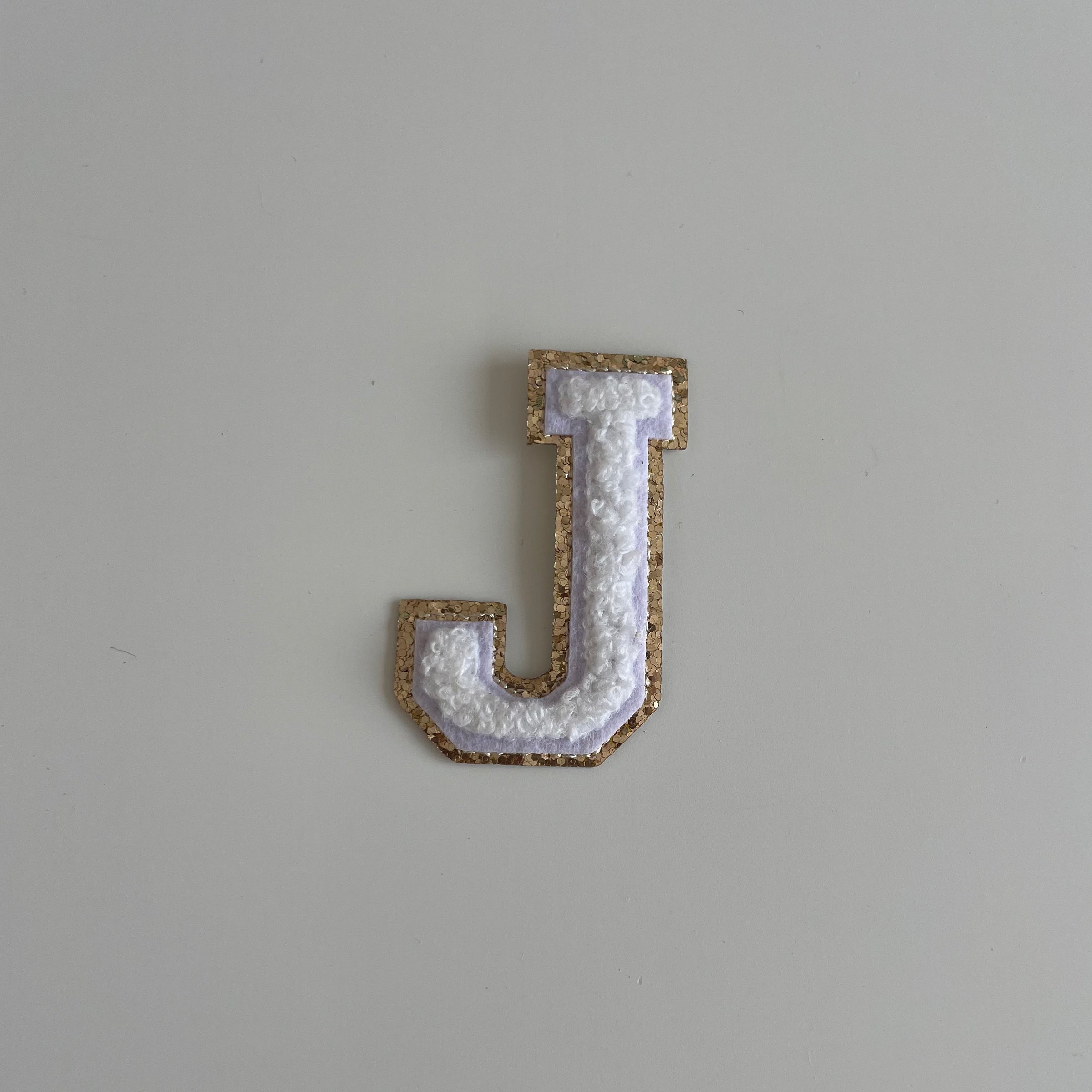 Varsity Glitter Patch - White