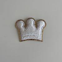 Varsity Glitter Patch - White