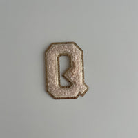 Varsity Glitter Patch - Nude