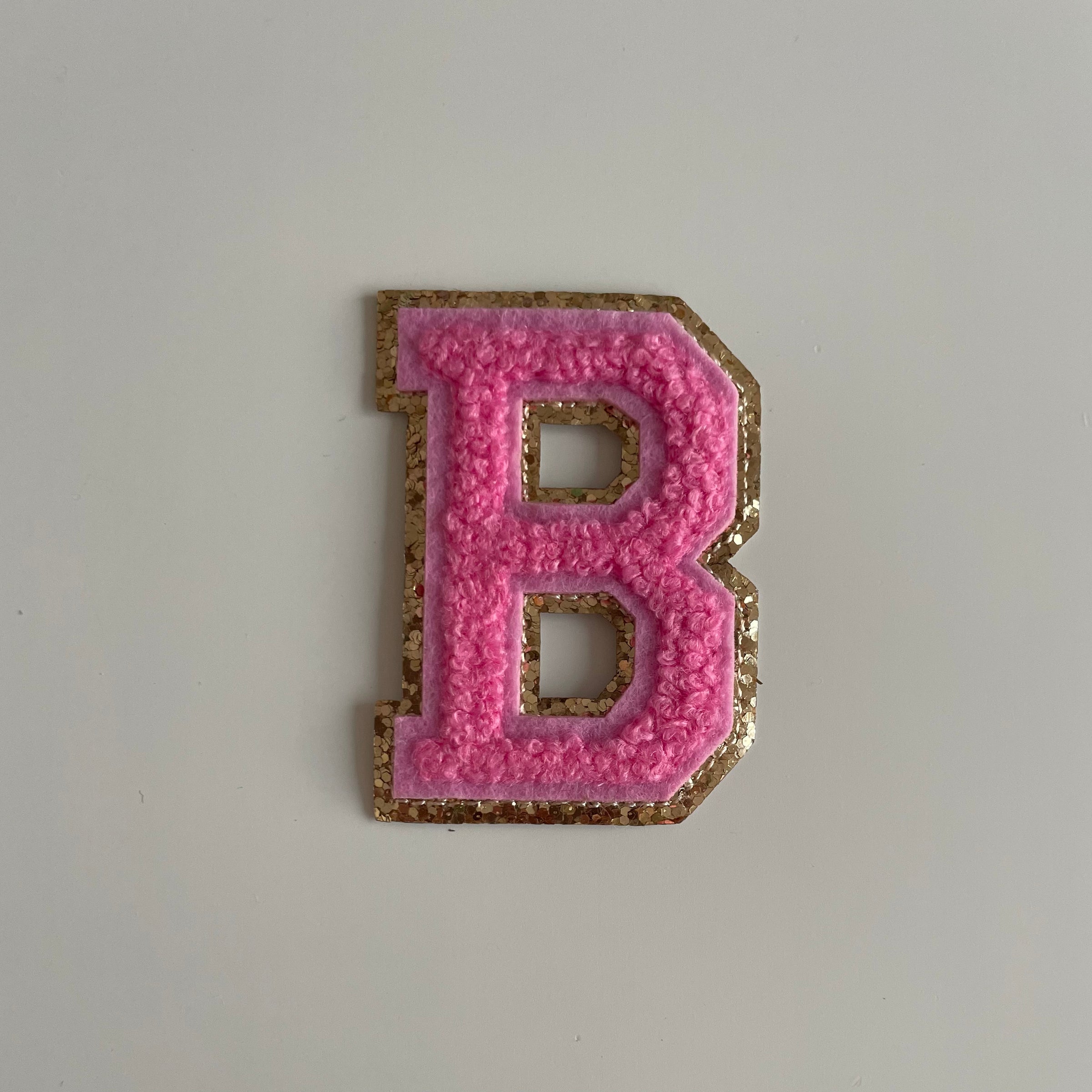 Varsity Glitter Patch - Pink