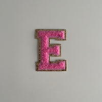 Varsity Glitter Patch - Pink
