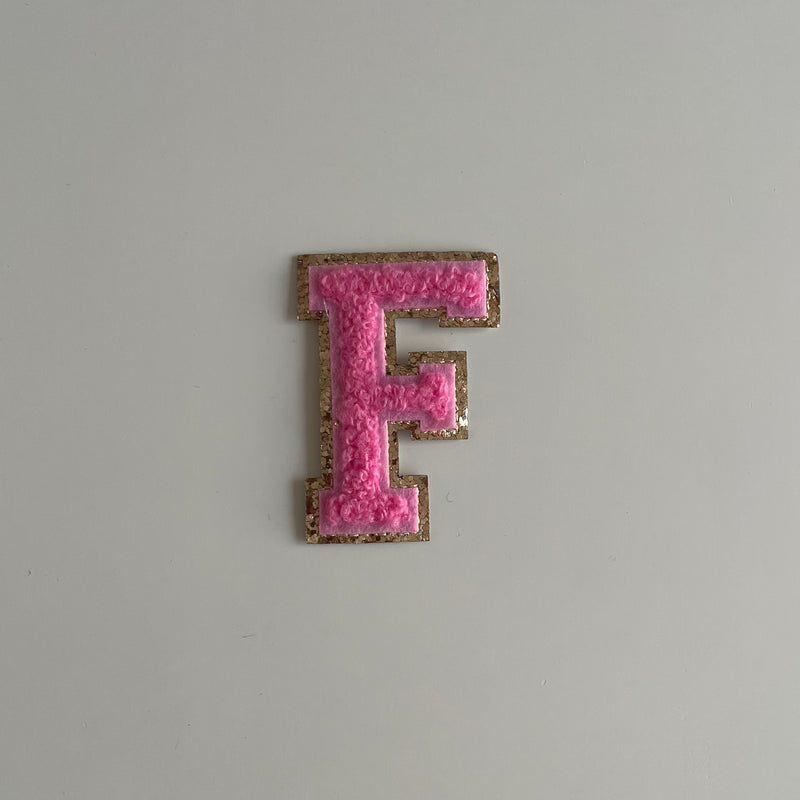 Varsity Glitter Patch - Pink
