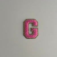 Varsity Glitter Patch - Pink