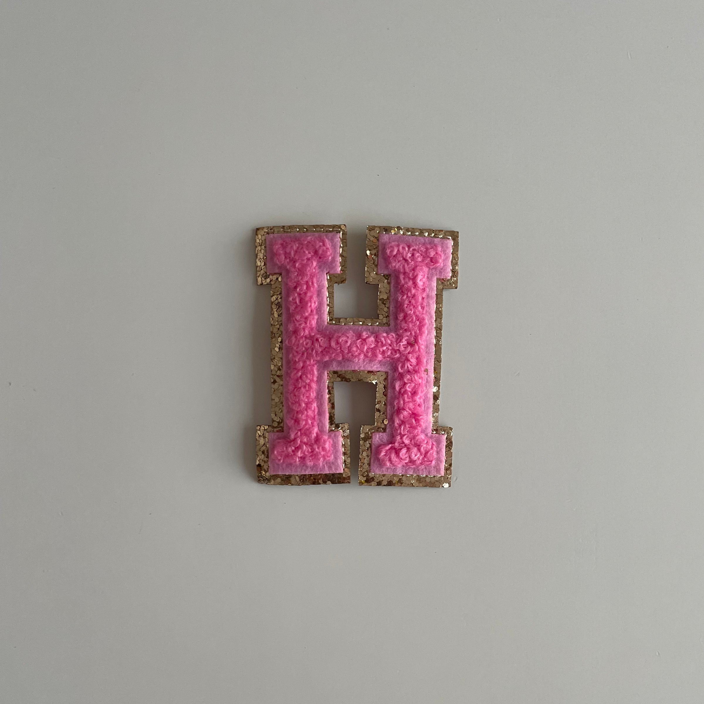 Varsity Glitter Patch - Pink