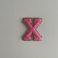 Varsity Glitter Patch - Pink