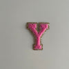 Varsity Glitter Patch - Pink