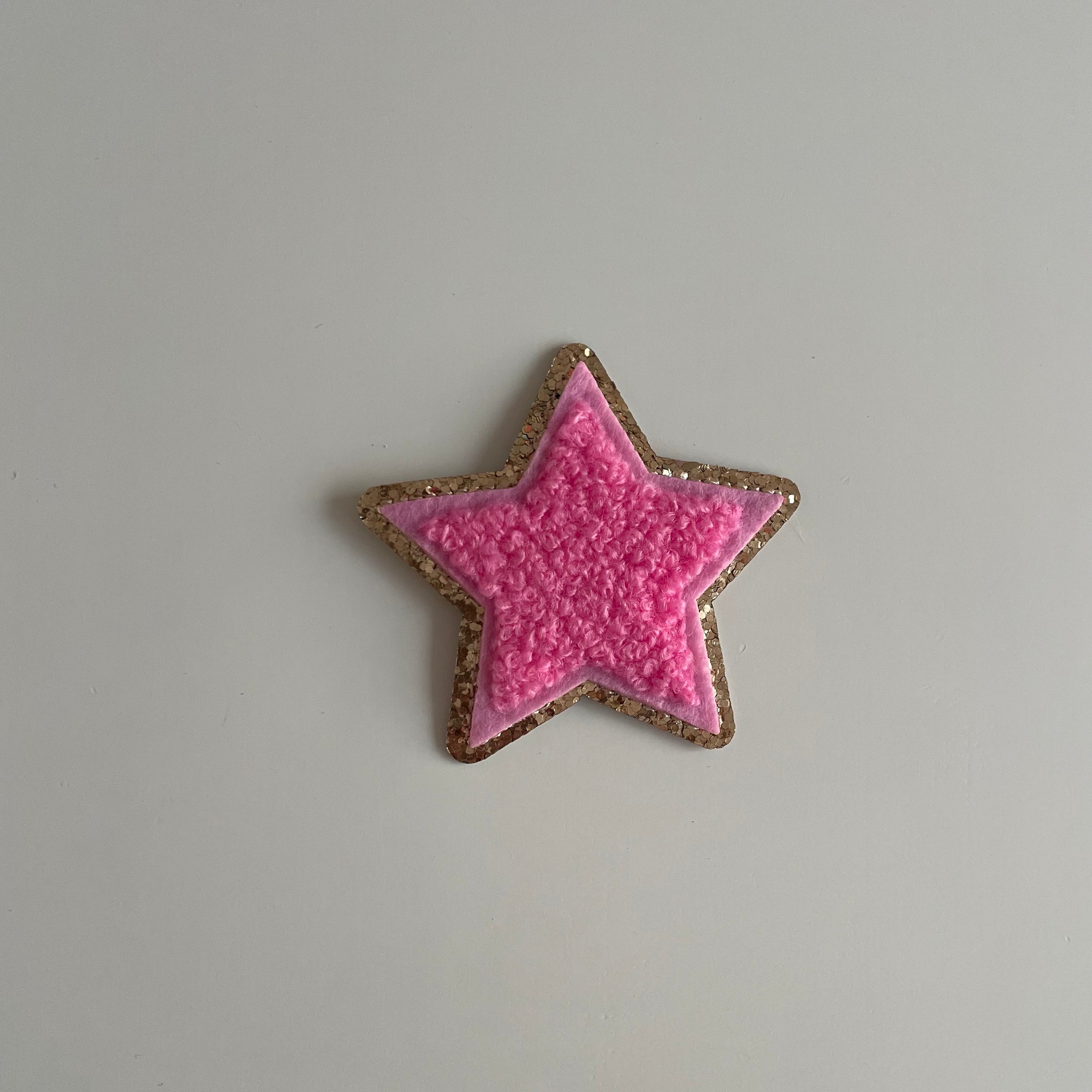 Varsity Glitter Patch - Pink