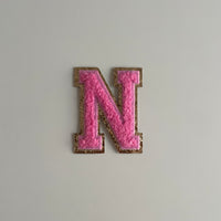 Varsity Glitter Patch - Pink