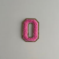 Varsity Glitter Patch - Pink