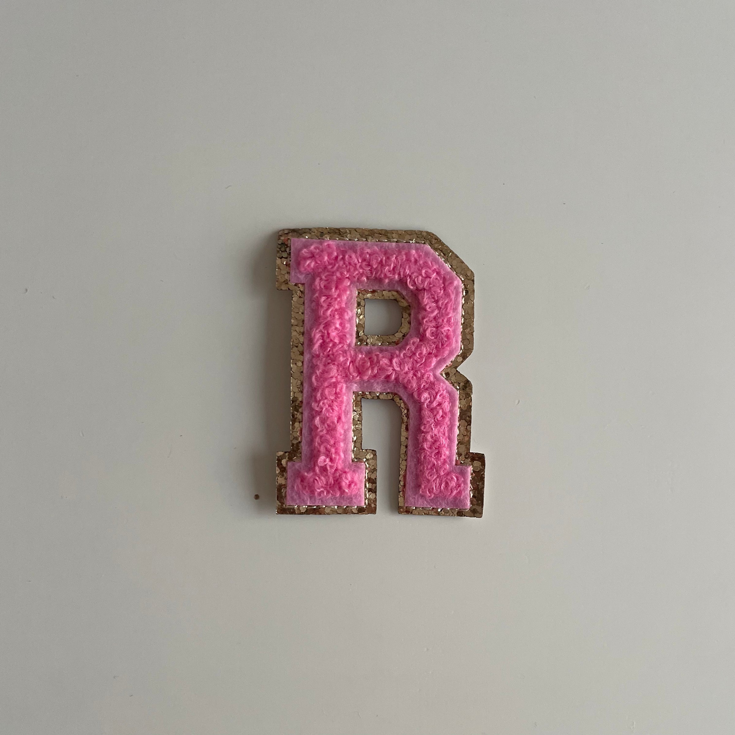 Varsity Glitter Patch - Pink
