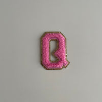 Varsity Glitter Patch - Pink