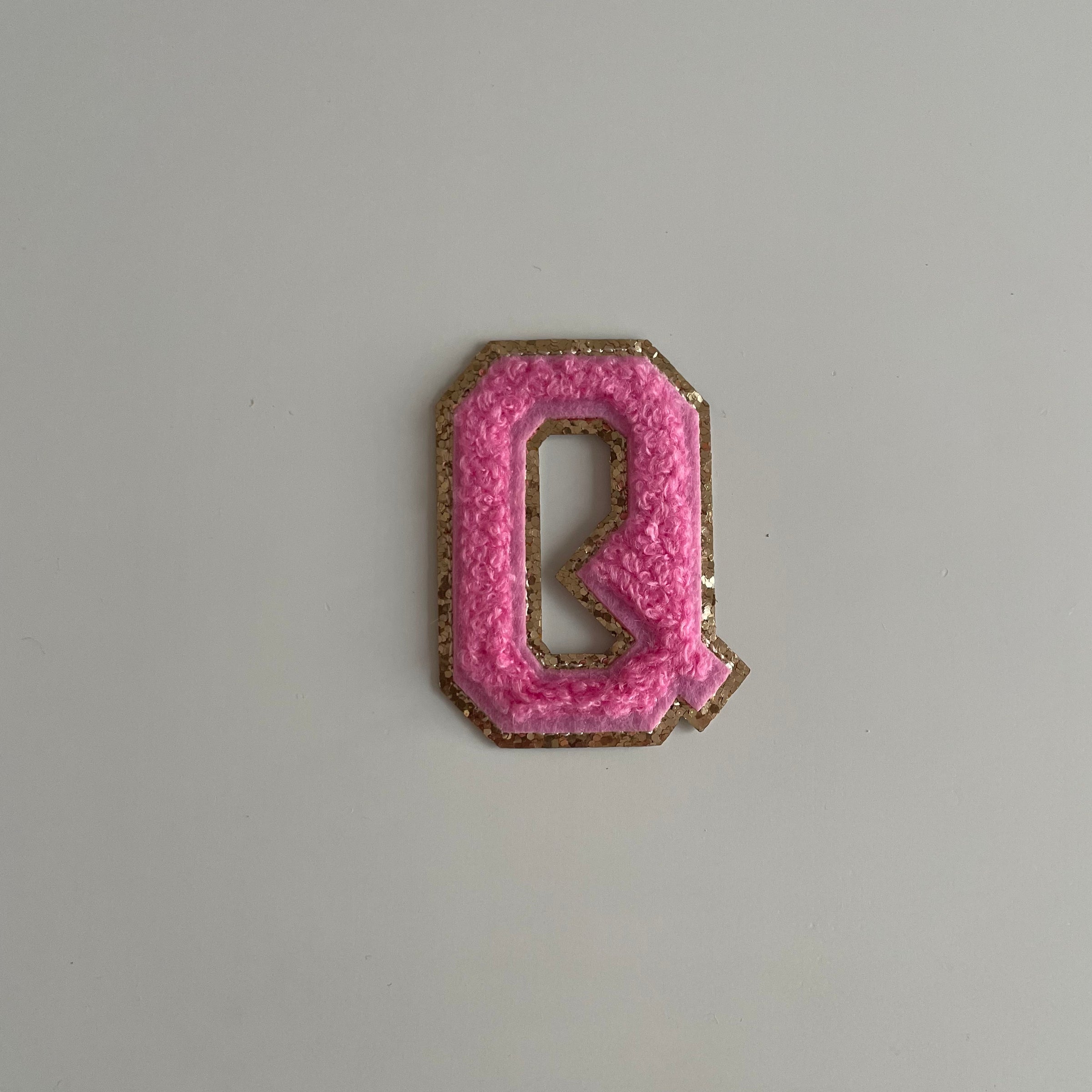 Varsity Glitter Patch - Pink