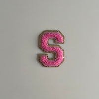 Varsity Glitter Patch - Pink