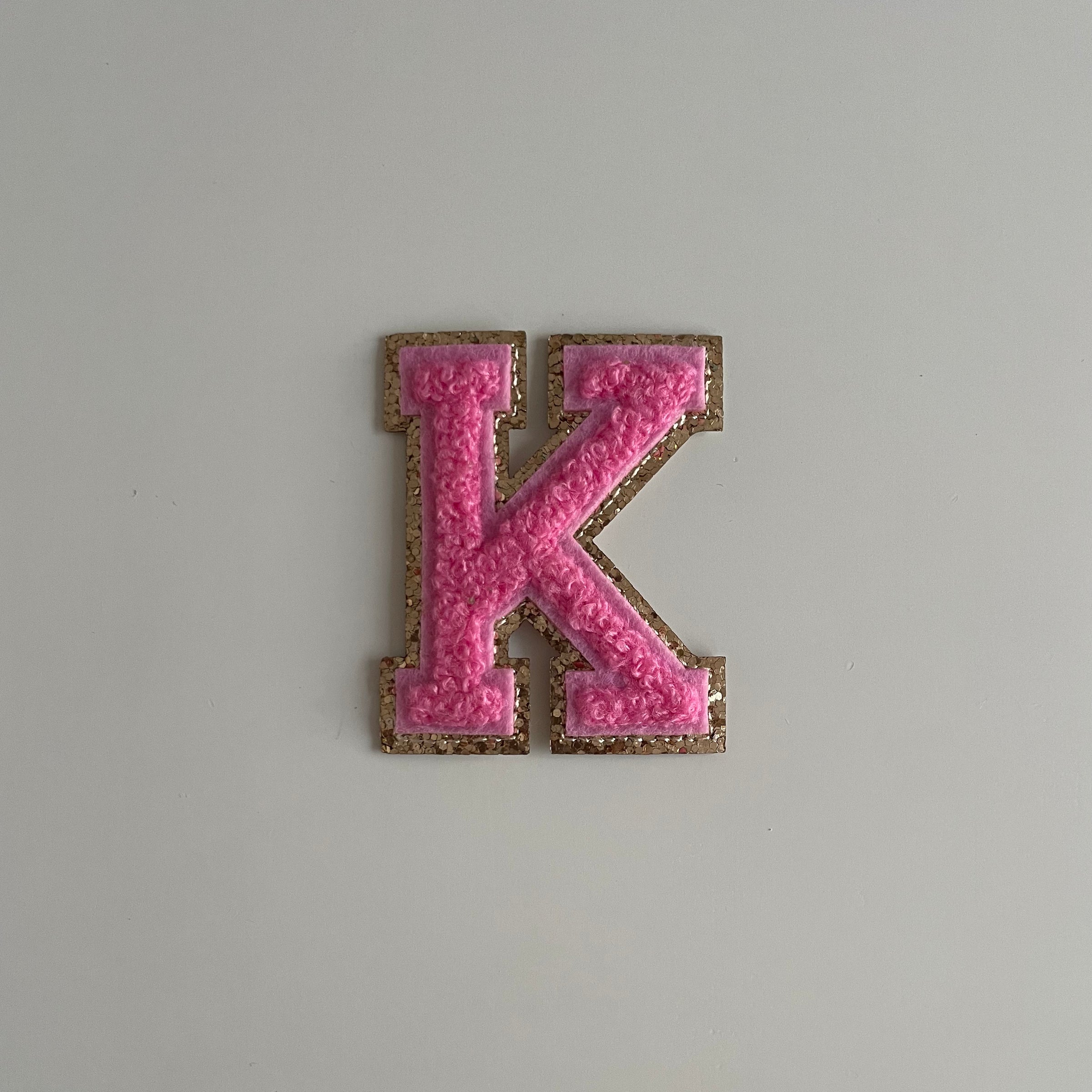 Varsity Glitter Patch - Pink