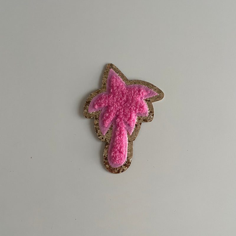 Varsity Glitter Patch - Pink
