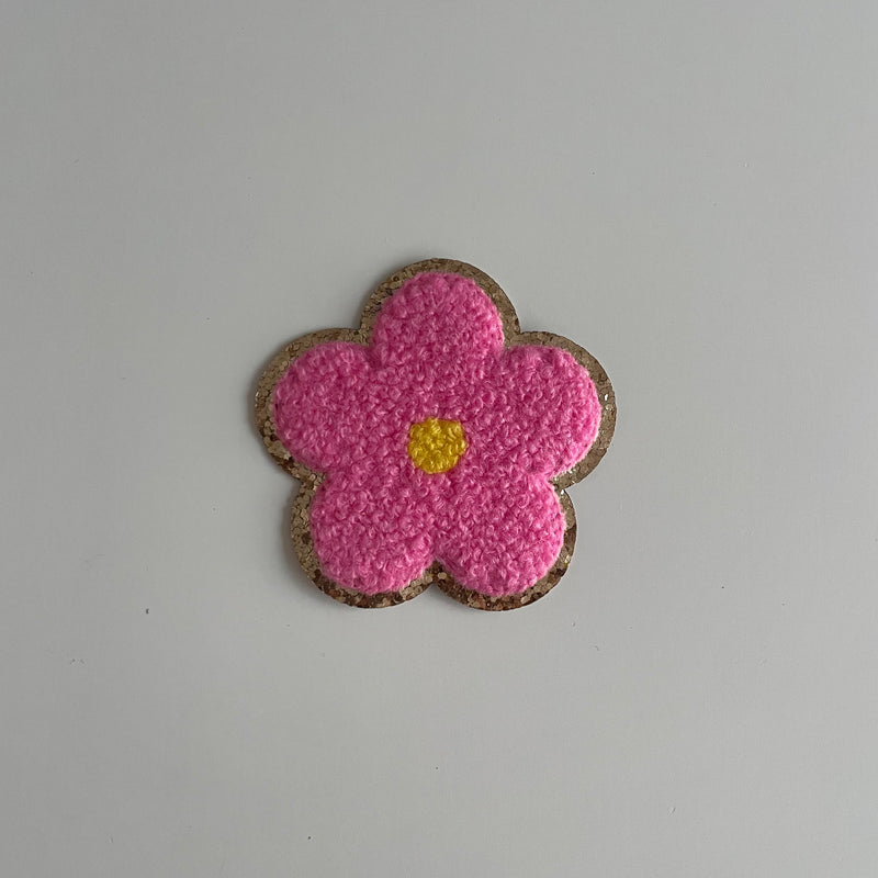 Varsity Glitter Patch - Pink