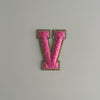 Varsity Glitter Patch - Pink