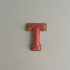 Varsity Glitter Patch - Coral