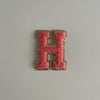 Varsity Glitter Patch - Coral