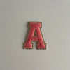 Varsity Glitter Patch - Coral