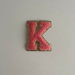 Varsity Glitter Patch - Coral