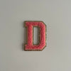 Varsity Glitter Patch - Coral