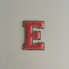 Varsity Glitter Patch - Coral