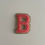 Varsity Glitter Patch - Coral