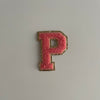 Varsity Glitter Patch - Coral