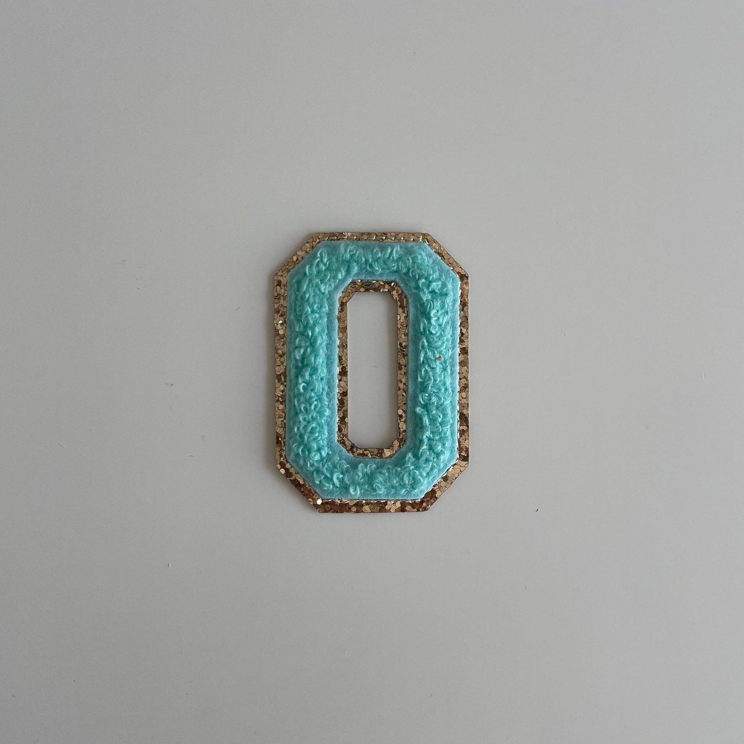 Varsity Glitter Patch - Turquoise