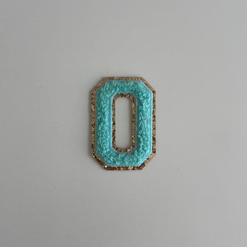 Varsity Glitter Patch - Turquoise