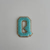 Varsity Glitter Patch - Turquoise