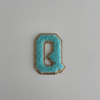 Varsity Glitter Patch - Turquoise
