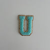 Varsity Glitter Patch - Turquoise