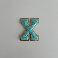 Varsity Glitter Patch - Turquoise