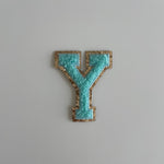 Varsity Glitter Patch - Turquoise