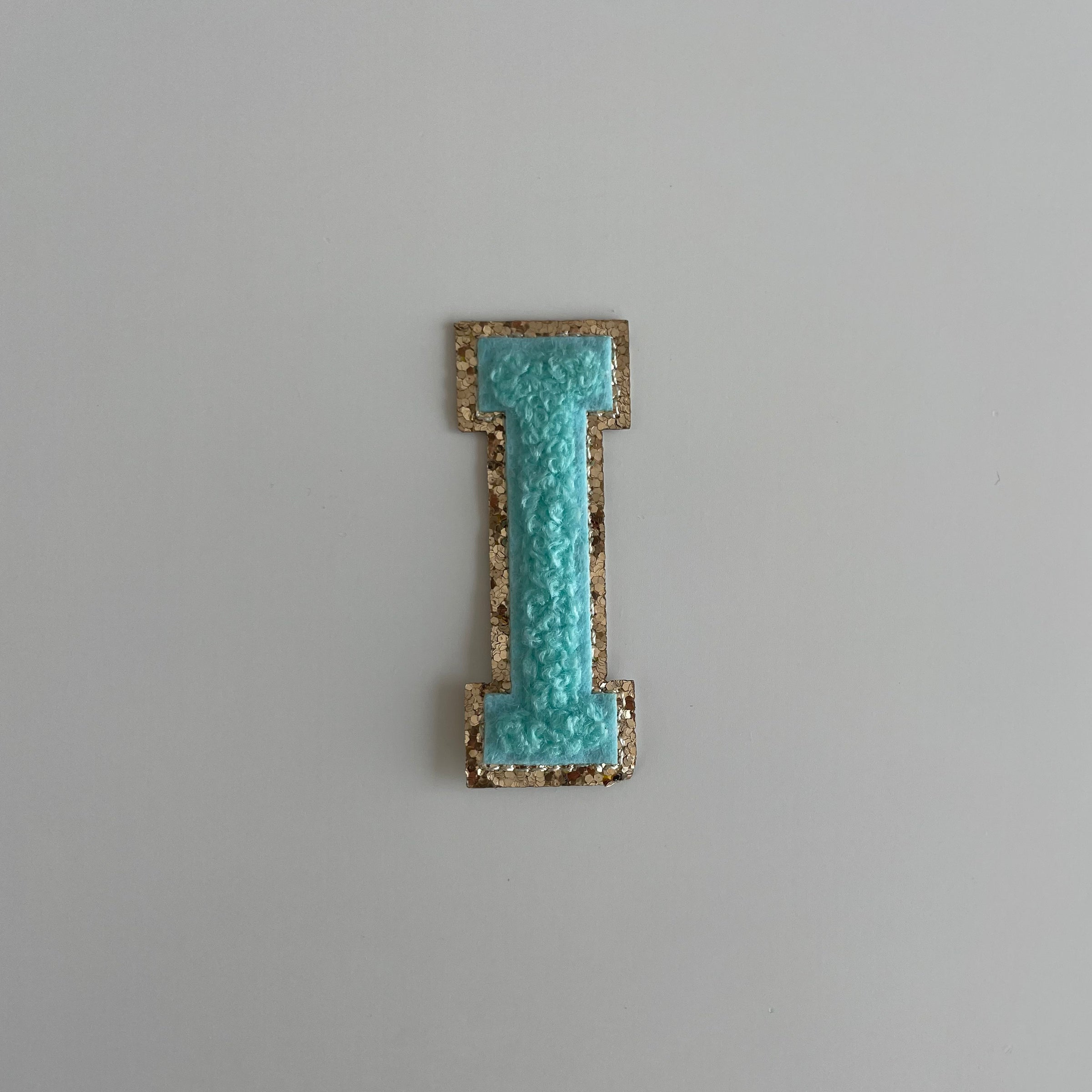 Varsity Glitter Patch - Turquoise