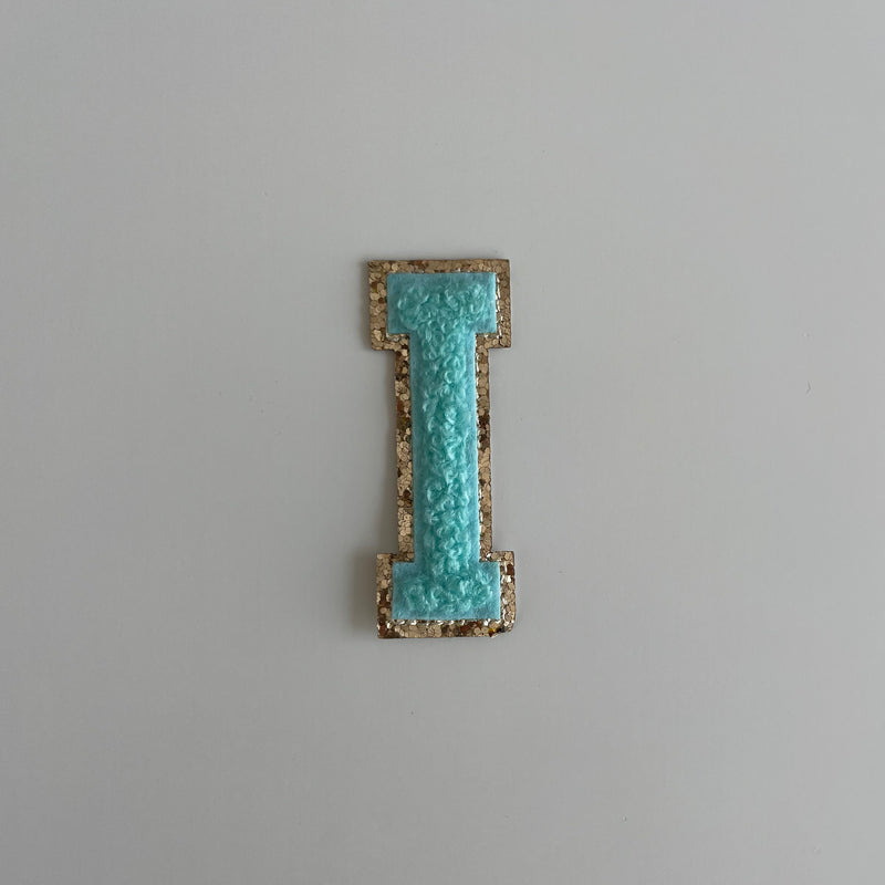Varsity Glitter Patch - Turquoise