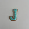 Varsity Glitter Patch - Turquoise