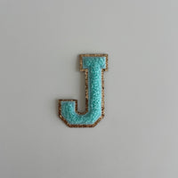 Varsity Glitter Patch - Turquoise