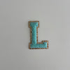Varsity Glitter Patch - Turquoise