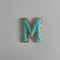 Varsity Glitter Patch - Turquoise